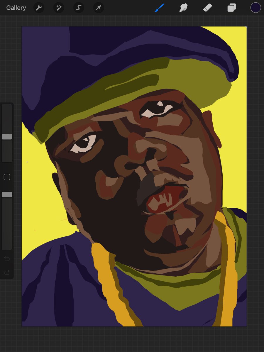 Finished #NotoriousBig #digitalart #digitalartist #portrait #procrate #fanart #celebrityart #famousart