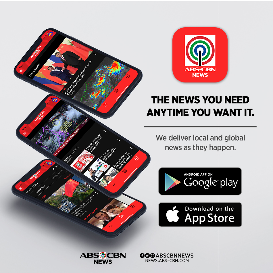 Get the news and information you need any time you want from the ABS-CBN News App. #InTheServiceOfTheFilipino

Download now.
Google Play Store: bit.ly/ABSCBNNewsAndr…
App Store: bit.ly/ABSCBNNewsApple