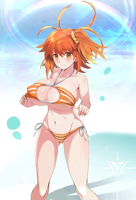 水着マスター礼装 #Fate/GrandOrder #FGO #ぐだ子 #藤丸立香 https://t.co/2yYrtShni2 