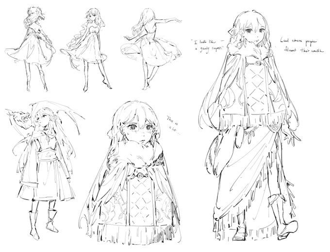 I expanded on a previous design of dragon girl's "human disguise" 

The entire time, all I could think of was that she looks like a carpet 