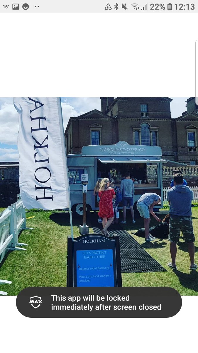 Good Morning James it surely is from 12 until 4 pm... the best of social distancing in the most stunning of parkland settings <a href="/HolkhamEstate/">Holkham</a> With Stonkingly good coffee from the team <a href="/cuppa_s/">Cuppa Jo's Coffee</a> and so much more..