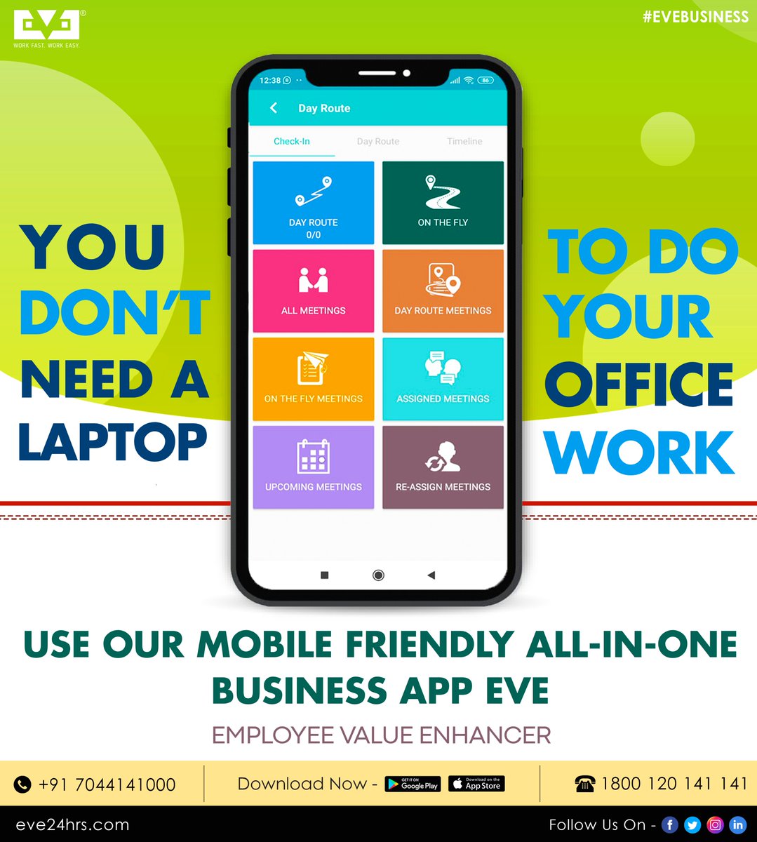 EveTechofficial's tweet image. You don’t need a laptop to do your office work,
Use EVE Business App
It’s so easy and mobile friendly!
#EVE #WorkAssignment #FOS #MARS #LiveGPSTracking #Software #Digital #Technology #IoT #ERP #CRM #crmsoftware #WorkFromHome #HR #SocialDistancing 
#COVID19 #tech #sundayvibes