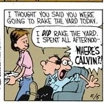 Hey comics twitter, what's the best way to depict a double take? This one confused me as a kid bc I thought Calvin's dad grew a second head out of anger. 