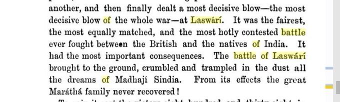 The Scindias have had to face much flak for allegedly supporting the British.Will come to Jivajirao later, but how many of us know the Battle of Laswari ? Also fought by a Scindia ?