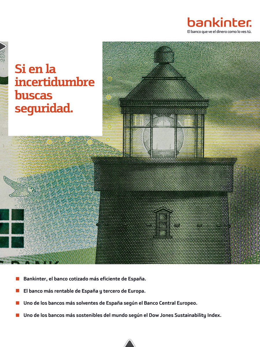elesgible's tweet photo. Curioso anuncio. @Bankinter = eficiencia, rentabilidad, solvencia y SOSTENIBILIDAD. Muy sintomático. Muy sencillo. @LlorenteyCuenca @Aebanca #esg https://t.co/QLNAcHXSF1
