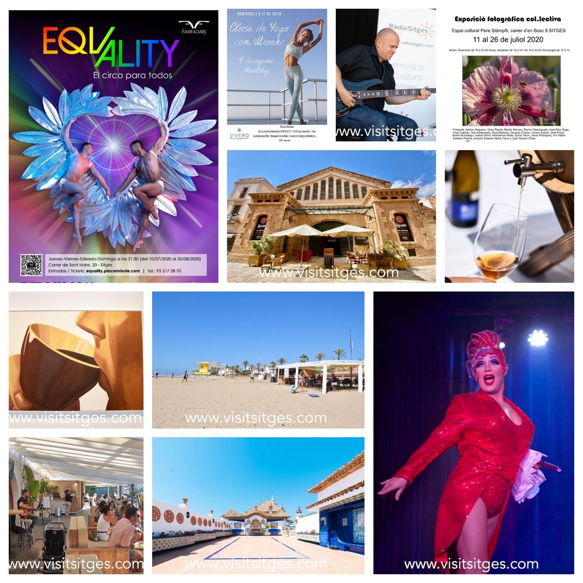 #Sitges Q FEM AVUI? Q HACER HOY? bit.ly/Sitges120720
Yoga+Esmorzar <a href="/vivero_sitges/">El Vivero de Sitges</a> 
Equality, circ
Visites Bacardí/ Stämpfli /Palau Maricel / <a href="/MalvasiaSitges/">Malvasia de Sitges</a> 
Vermuts Musicals Jardins <a href="/ElRetiroSitges/">Societat Recreativa El Retiro</a>
Acqua Sunset
Acoustic Sessions <a href="/PiqueNiquee/">Pique Nique</a>
Expo fotos GES
Sopar Show Queenz