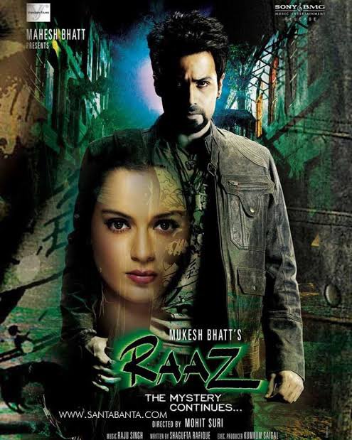 Then came  #RaazTheMysteryContinues where  #KanganaRanaut played a possessed woman! She n Emraan had such amazing raw chemistry n “Maahi” was such a favorite song of me fr years! She played a possessed woman n a wronged woman wt elan! She ws dating Adhyayan too at tht time