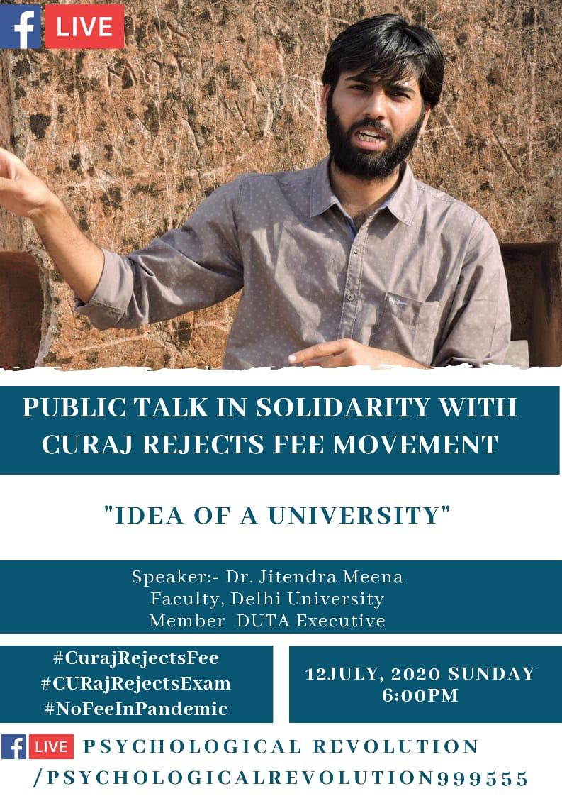 JitendraMeenaDU's tweet photo. Please Join
Through this link -
https://t.co/HzYG6UmAuz
#CURajRejectsFee
#NoFeeInPandemic
#CURajRejectsExam
#CURajRejectsVirtualCampus https://t.co/DKANAjNbo0