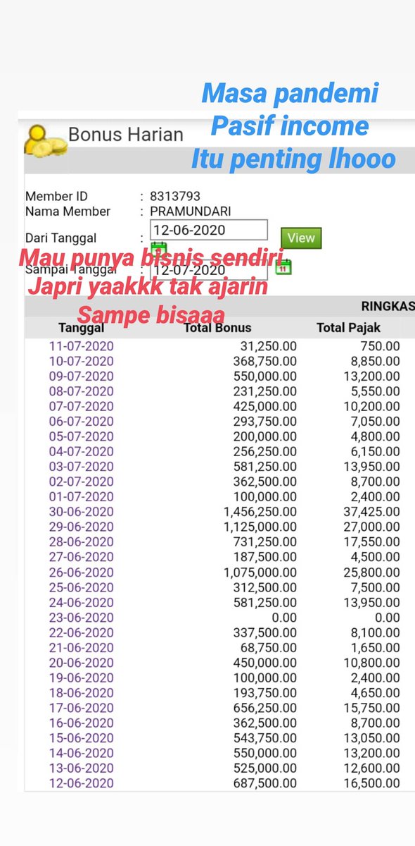 Yang mau punya pasif income... Japri yaahh....
Mau jadi orang biasa apa luar biasa