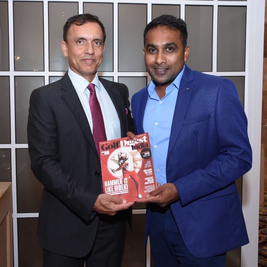 When cricket meets golf 🏏⛳️ In pic with Sri Lankan cricket legend, <a href="/MahelaJay/">Mahela Jayawardena</a> 
#cricket #golf #magazine #golfer #allrounder #srilanka #india #tournament