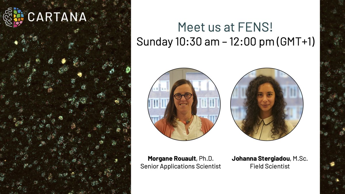 We're presenting in 1 hour!
Learn about CARTANA's In Situ Sequencing technology and 
meet our Senior Applications Scientist Morgane and Field Scientist Johanna at FENS2020. 

Join us here!
Session J.1.c Transcriptomics and Proteomics
Poster 2539: tinyurl.com/FENS2020-CARTA…