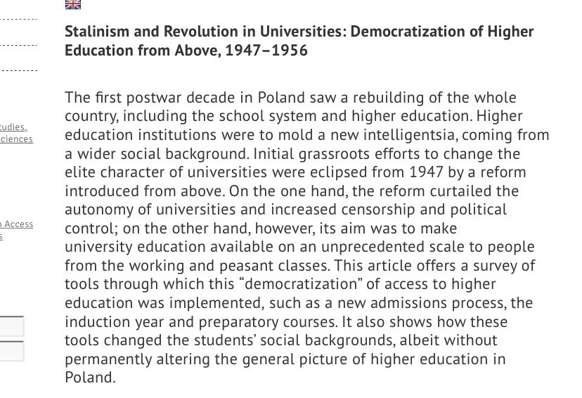 The real expert in this topic appears to be Agata Zysiak (who I have reached out to to confirm the family version of things).  https://ispan.waw.pl/journals/index.php/slh/article/view/slh.2044 as she explains the points for class origin were an important mechanism in the “democratization” of the Polish uni system.