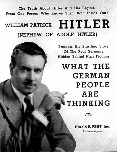 William Hitler visited the United States 1939 with his mother on a lecture tour at the invitation of the publisher William Randolph Hearst.William threatened to tell the press that  #Hitler’s alleged paternal grandfather was actually a  #Jewish merchant. https://dirkdeklein.net/2016/03/04/forgotten-history-william-patrick-hitler/