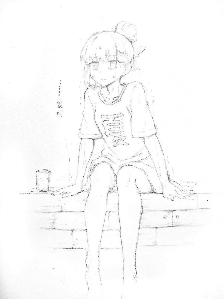 あつい*¯ㅿ¯)_
#FGO #メルトリリス #夏 #落書き 