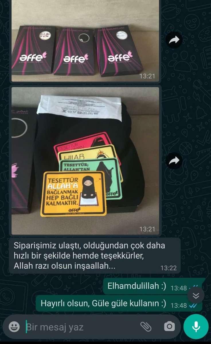 affetextile's tweet photo. Bizi bu güzelliklere ulaştıran Rabbimize Şükürler olsun 😊
.
Dalga Dalga yayılan Mutluluk 💗💗 AFFE 💗💗
.
#affe #affeniqab #affetextile #niqab #hijab #peçe #pece #esarp #çarşaf #cilbab #jilbab #memnuniyet #musterimemnuniyeti #elhamdulillah https://t.co/G7eP8woikw