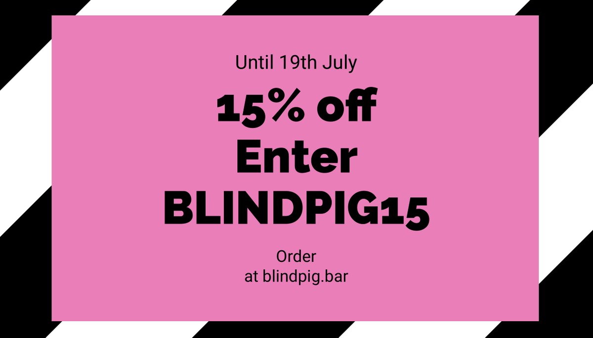 Get 15% off when you order at blindpig.bar and enter BLINDPIG15 until 19th July. Go on, treat yourselves! #cocktails #gin #discount #smallbusiness #independent #wirral