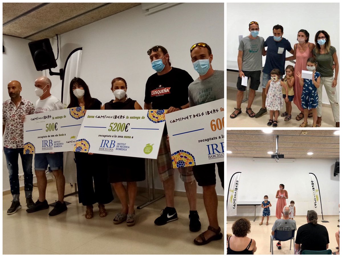 Aquest divendres acte de cloenda de la cursa <a href="/elsibers/">Camí dels ibers</a> amb entrega de tots els beneficis al IRB Barcelona.  👏👏😊😊 Orgullosos de posar el nostre granet aquest projecte! 🥰🥰🙌🙌