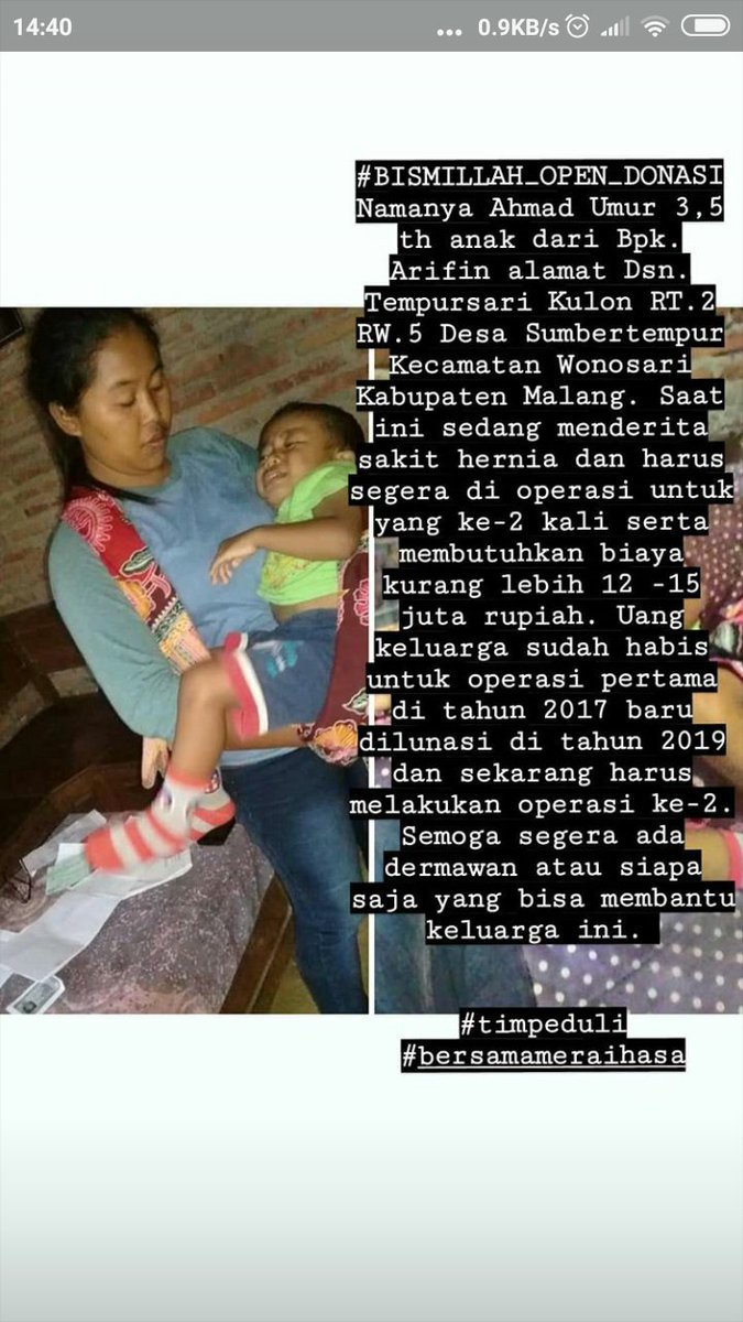leilyastri's tweet photo. @infomalang bantuin temen guys,kalo ada yg mau donasi silahkan langsung transfer ke no. rekening yg tercantum ya. terima kasih. https://t.co/keWFNTIkwH