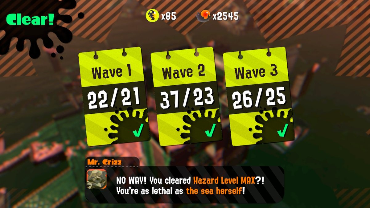 Yeikovito's tweet photo. #SalmonRun #HazardLevelMAX!! #Splatoon2 #NintendoSwitch https://t.co/6jpv1AoCwQ