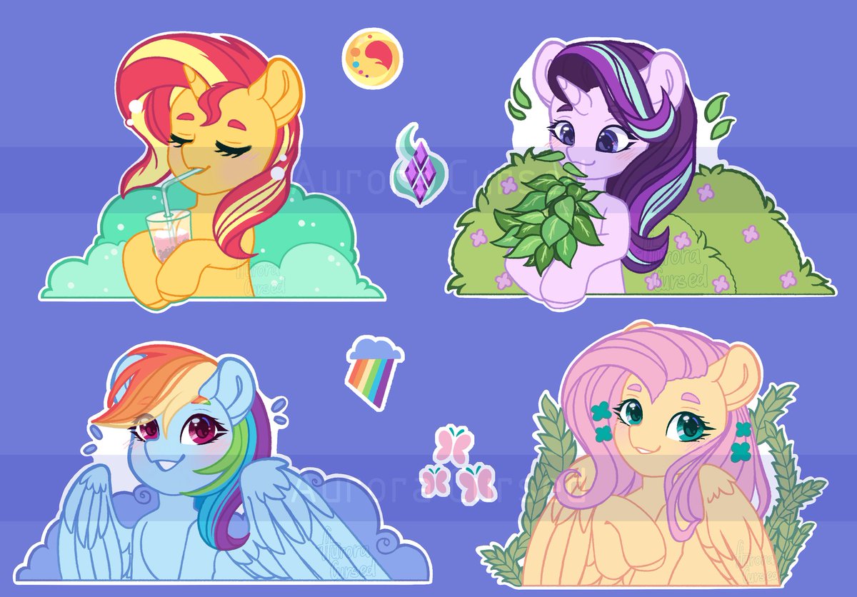 Mlp stickers!I challenged myself. 