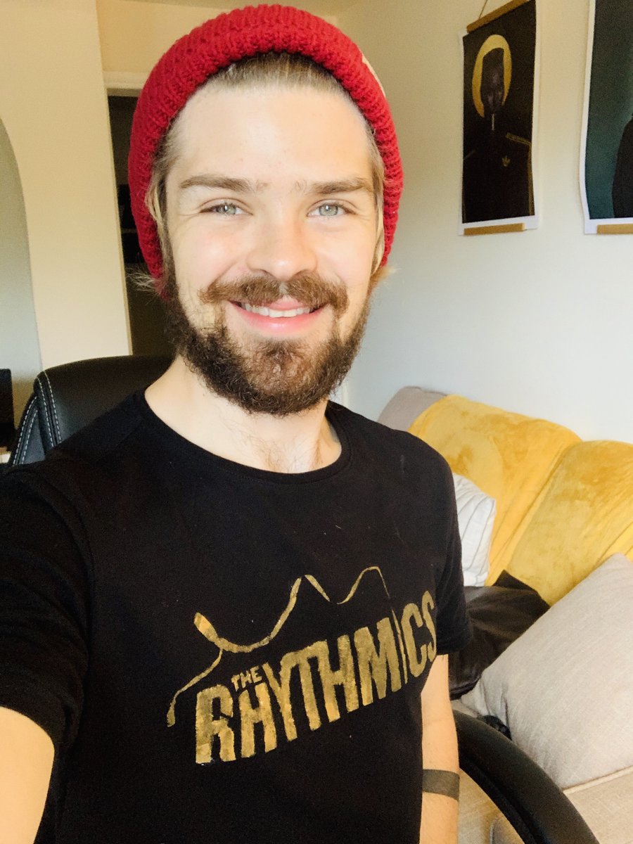 TheRhythmics_'s tweet photo. @UKSamuelThomas who plays CONNOR sporting our fabulous logo! Taking advantage of our custom stencils, available for download at https://t.co/e3nwtmiUIM #MakeYourOwnMerch #SustainableMerch #Homemade #StayCreativeAtHome #SpreadTheWord #Lookatthatlockdownbeard #Beanielife 🤸♂️🤸🤸♀️👌 https://t.co/OxivCnPz91