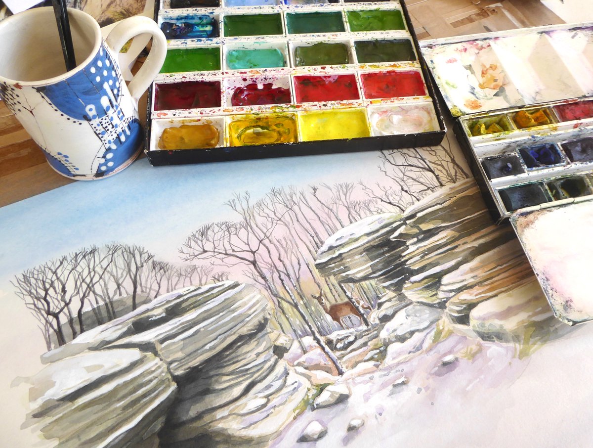 The sun's out- let's paint some snow! Forward planning..