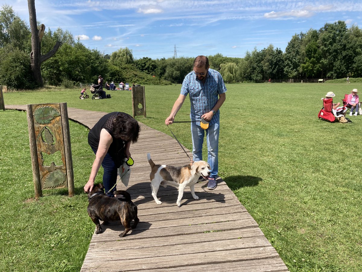#Walkies in Gheluvelt Park with Granny and Blaze - lovely in the sunshine 🐶☀️