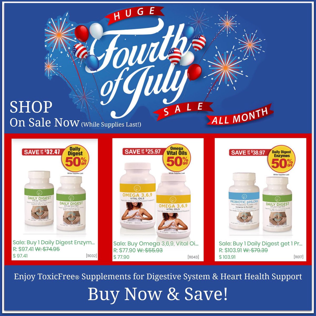 OrganicsVIP's tweet photo. HUGE Fourth of July Sale - ALL MONTH LONG 🇺🇸
SHOP / On Sale Now While Supplies Last

For Optimum Gut Health 
Daily Digest
Probiotic pHlora
OMEGA 3,6,9
Buy Now &amp; Save!

#OrganicsVIP 
#EssanteNutrition
#SupportWithoutSideEffects
#YourHealthMatters

https://t.co/tlBKhb5tt3 https://t.co/CV7bMiP5dO