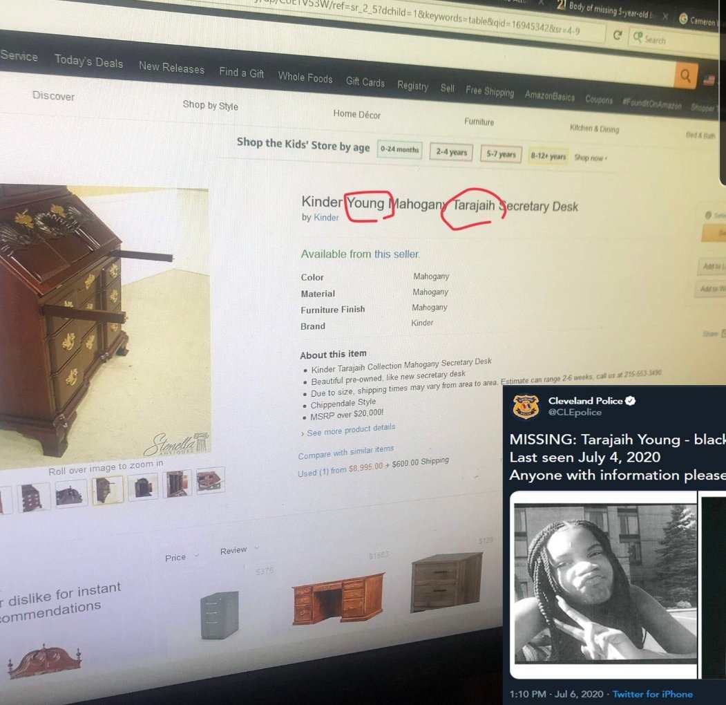 ABD'li mobilya devi #Wayfair firması önce bütün iddiaları reddetti.

Ancak daha sonra bir yanlışlık olduğunu, fahiş fiyatlı mobilyaların hata sonucu girildiğini açıkladı.

#Pedofili rezilliği dünyanın her yerini sarmış durumda.

Lütfen çocuklarınızın resimlerini paylaşmayın!