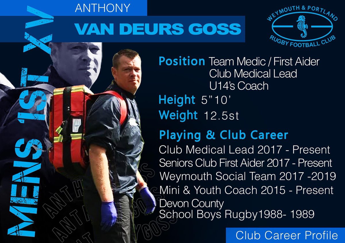 **TEAM MEDIC PROFILE - MENS 1ST XV**
#wprfc #weymouthandportlandrfc #upthemightyseahorses