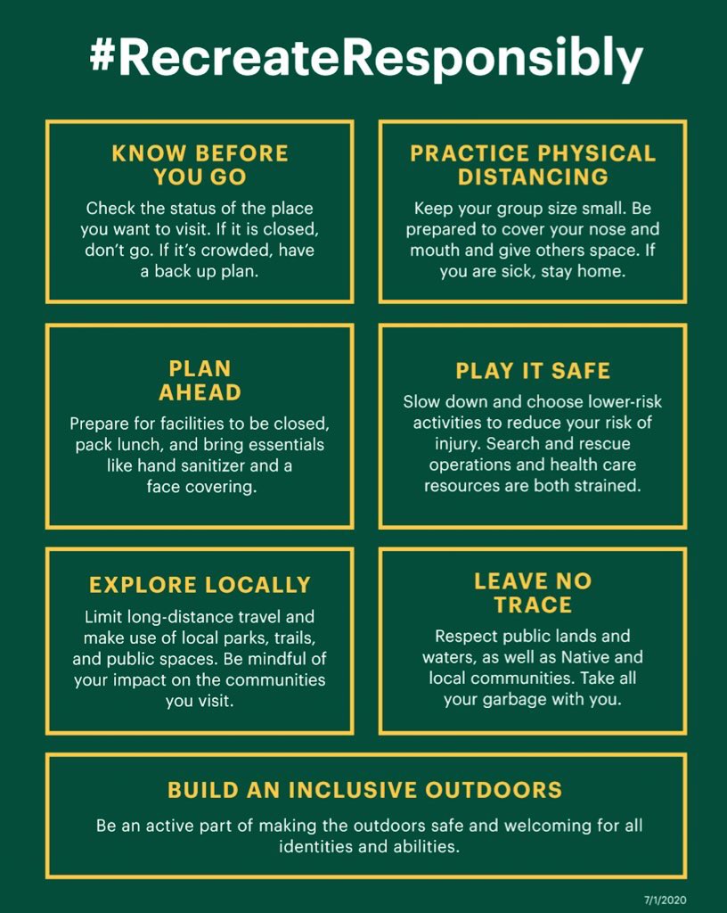 KingmanFriends's tweet image. During the pandemic, spending time outdoors has become even more important for many of us. Here are a few tips to keep yourself healthy and help maintain access to parks, trails, and waterfronts. recreateresponsibly.org. 
#RecreateResponsibly #KingmanIsland
