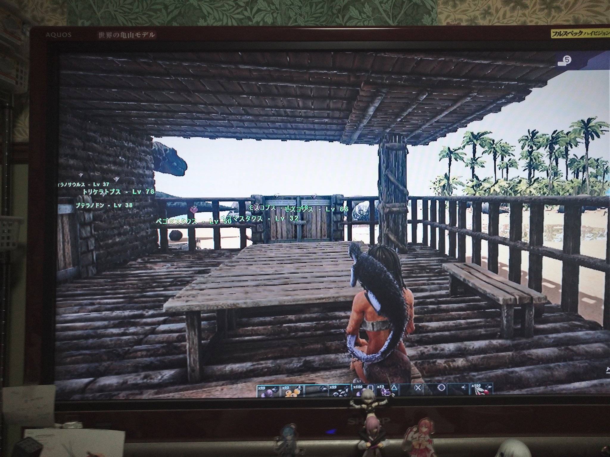マロン ちなみにティラノをテイムする前はトリケラトプスlv70で探索 狩猟してた Ark Twitter