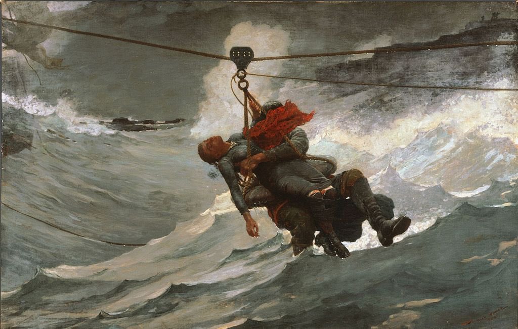 Life Line, Winslow Homer (1884)
“Life Line is about lifesaving, but it is also about a loftier kind of saving, about Salvation.” -Jules D. Brown