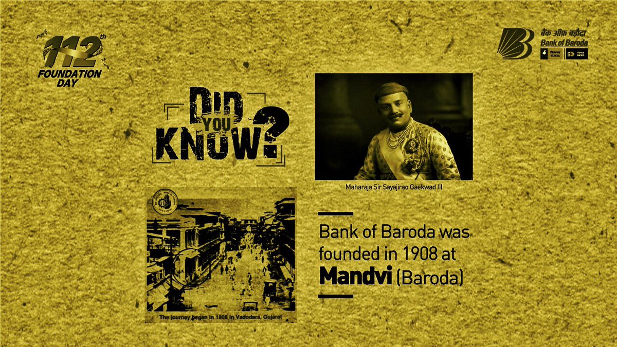 1908: BANK OF BARODA1911: TVS1904: KUMBAKONAM BANK LTD1905: PHOENIX MILLS LTD1906: CANARA BANKING CORP. (UDIPI) LTD1906: BANK OF INDIA1907: ALEMBIC PHARMACEUTICALS LTD