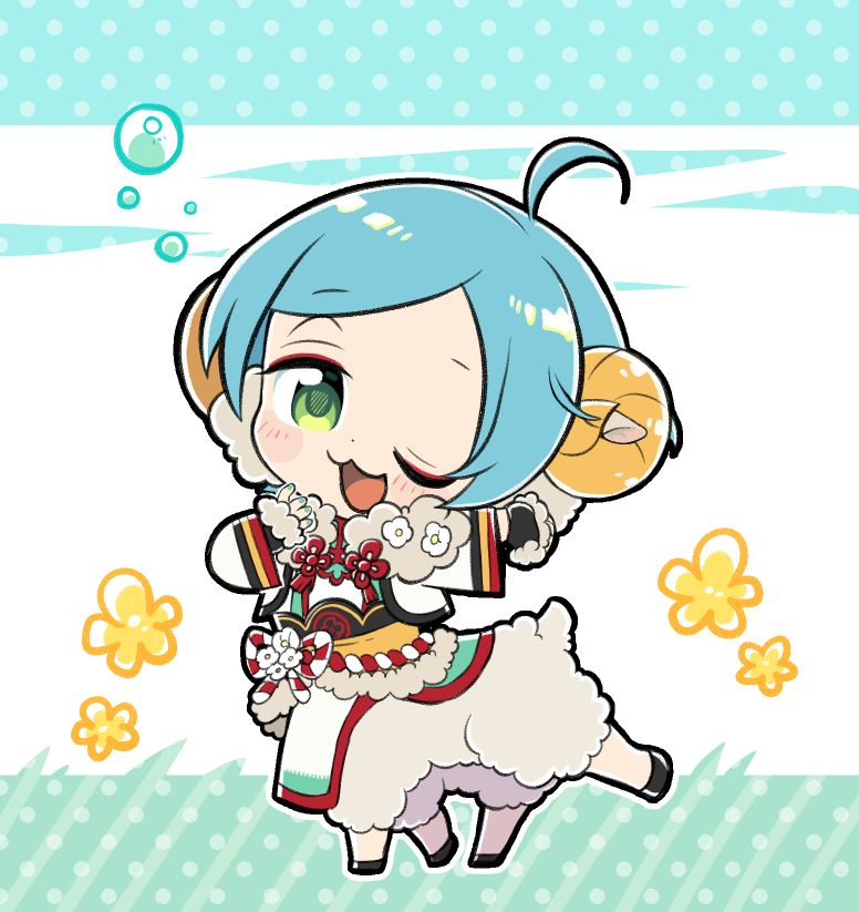 「?けもけもひつじさん 」|あらすかちゃんのイラスト