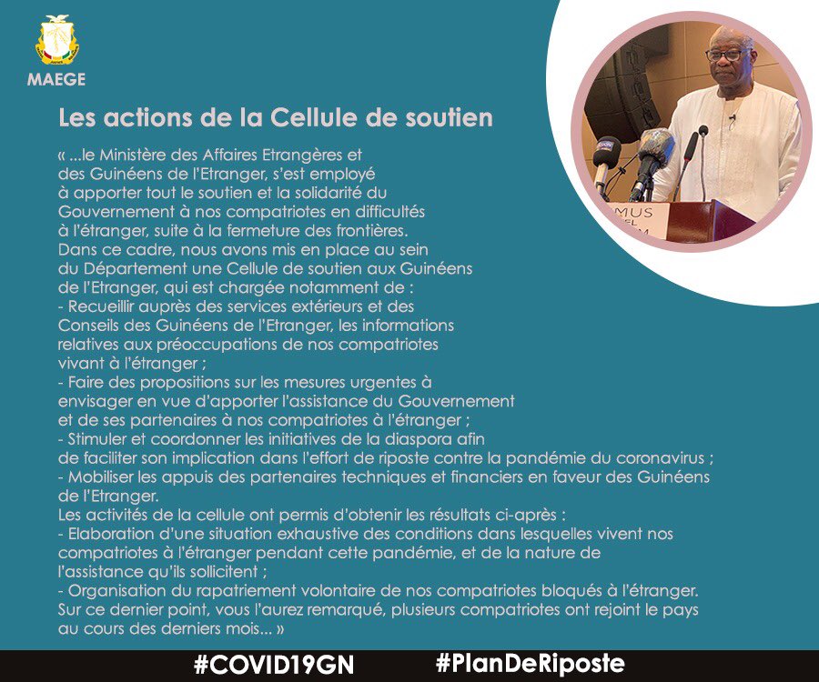 Ministère des Affaires Etrangères de Guinée tweet media