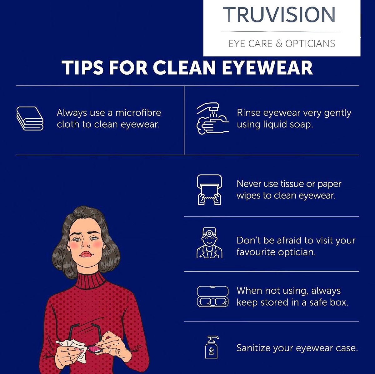 #TruVision #COVIDsafety #CleanEyewear #Hygiene #Healthyvision #Keepitclean #Eyecare