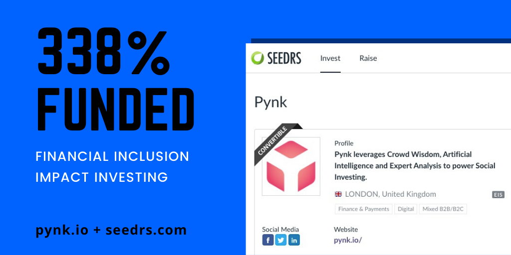 Impact investing on the rise among retail investors. Financial inclusion startup <a href="/pynk_io/">pynk.io</a> raises 338% of its target on #crowdfunding platform <a href="/Seedrs/">Seedrs</a> 

#AI #impinv