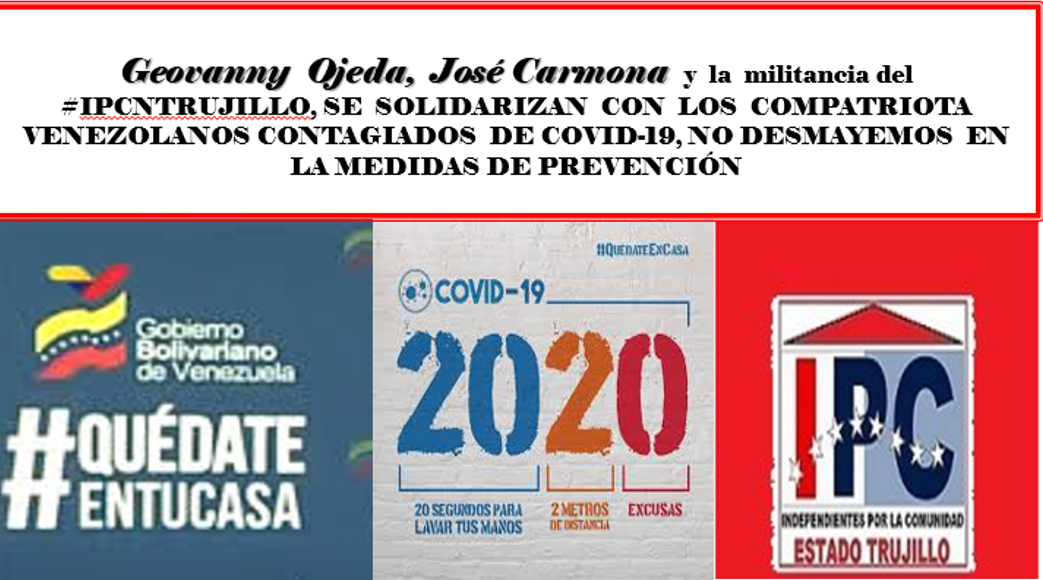 #LAVOZHUGBELROA <a href="/LaVozHugbel/">Hugbel Roa</a> <a href="/LaVozHugbelRoa/">La Voz Hugbel Roa</a>  
#IPCNTRUJILLO
COMPROMETIDOS  CON LA CUARENTENA  Y  LAS  MEDIDAS DE  DISTANCIAMIENTO  SOCIAL, POR  UN PUEBLO  SANO  Y  VICTORIOSO RUMBO A LAS  ELECCIONES DE DIPUTADOS