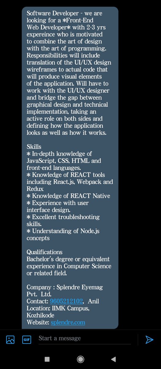 Chaintweter's tweet photo. #Job_Opening https://t.co/4lZzvXlQjK