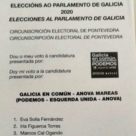 Eu xa votei a <a href="/gecam_/">Galicia en Común - Anova Mareas</a> , porque estas Eleccións son decisivas para o futuro do país e #GaliciaEnComun imprescindible nun Goberno progresista que antepoña e protexa a vida da xente. 

#EoMomento non quedes na casa porque precisamos a <a href="/AntonGomezReino/">Antón Gómez-Reino Varela</a> no Goberno da Xunta de Galicia