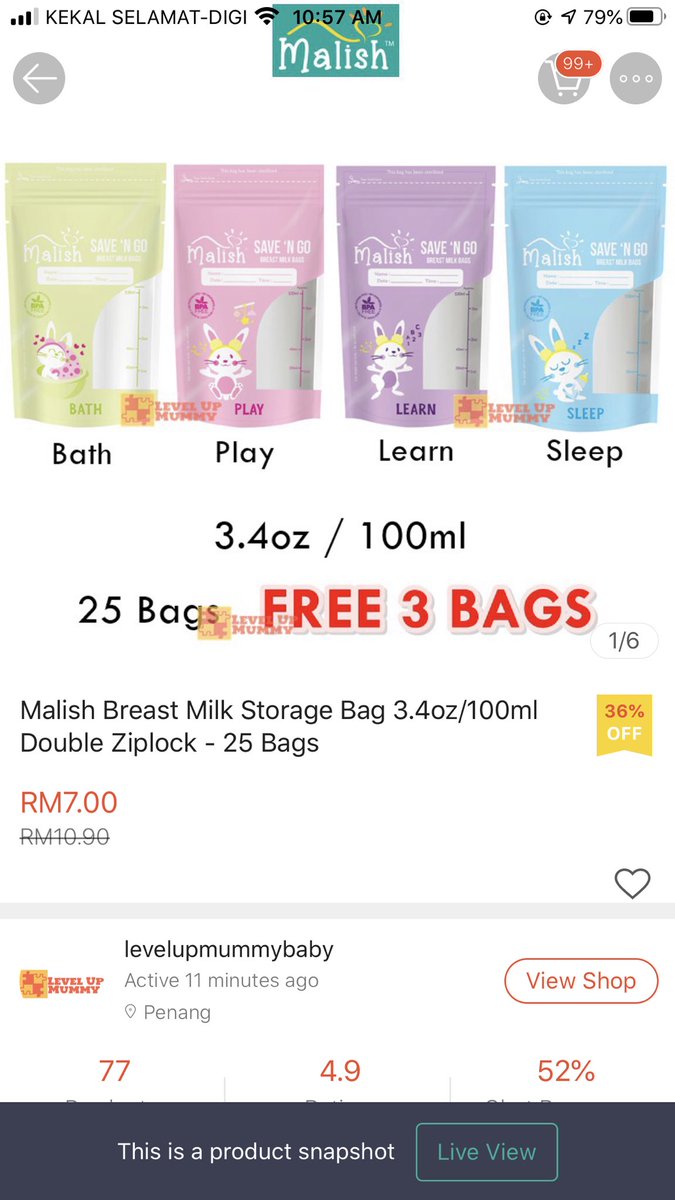 Ni best sebab dia kecik and masa anak aku sampai 3 bulan, dia minum susu takat 3 oz, 90ml mcm tu je. Tapi pelekat dia tu azab. Kalau kau ganas, jangan pakai brand ni. Aku asal bukak je koyak, asal koyak je aku bukak.... 3 bintang.