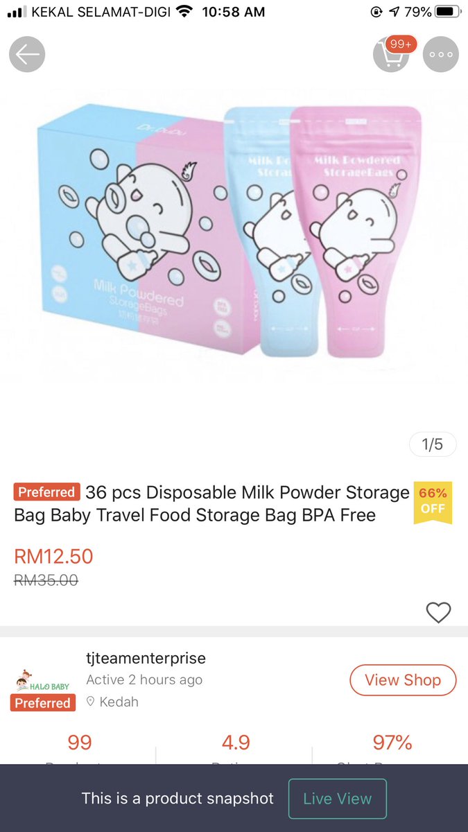 Yang ni pun okay. Anak aku sekarang dah susu campur, nenen and powder. So kalau keluar mana mana ni recommended instead of bawak susu dalam tupperware, renyah. Ni pakai buang. 5 bintang