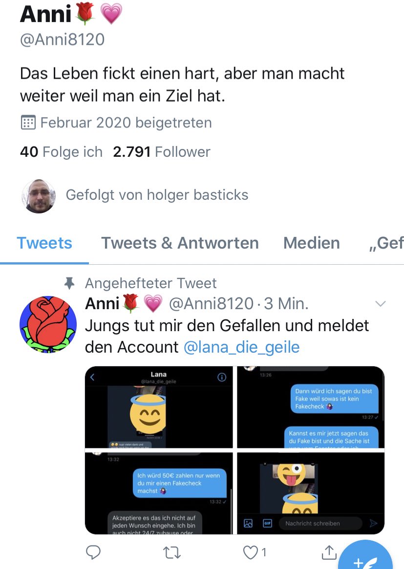 Eine Person die nicht gönnt😈🤪
Leute meldet es. Wie die meisten hier wissen bin ich real ich schicke immer was 💦
Jeder der Retweetet bekommt 1 Bild gratis!!!
