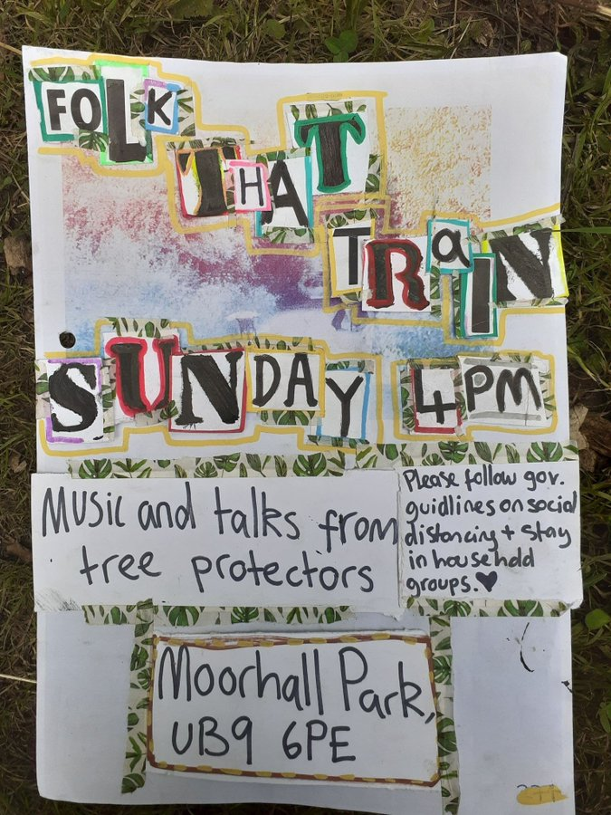 Hs2Rebellion's tweet photo. Find out more about #hs2 destruction of woodlands and other habitats and the fight against this disastrous project.
Music and talks from the tree protectors. All welcome!
Moorhall Park Event UB9 6PE 
Sunday 4pm
#standforthetrees #NHSnotHS2 #ActNow https://t.co/KFwRRbBlIR