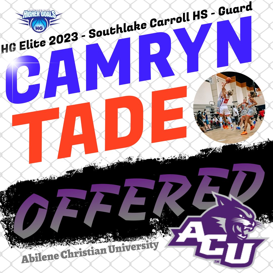 Higher Goals (Official Member of Select 40) (@highergoalshoop) on Twitter photo Congrats to 2023 Guard <a href="/CamrynTade/">Camryn Tade</a> for earning her 1st offer from <a href="/ACUWBB/">ACU Women’s Basketball</a>
Cam has been HG since 4th grade and gets better every single day. She's tough, gritty, & skilled.
She's had breakout performances <a href="/PBRhoops/">Premier Basketball</a> HOT & Super 64 & now <a href="/ShesBallin/">ShesBallin</a> The Blueprint
#HGPROUD 💙🧡 Congrats to 2023 Guard <a href="/CamrynTade/">Camryn Tade</a> for earning her 1st offer from <a href="/ACUWBB/">ACU Women’s Basketball</a>
Cam has been HG since 4th grade and gets better every single day. She's tough, gritty, & skilled.
She's had breakout performances <a href="/PBRhoops/">Premier Basketball</a> HOT & Super 64 & now <a href="/ShesBallin/">ShesBallin</a> The Blueprint
#HGPROUD 💙🧡