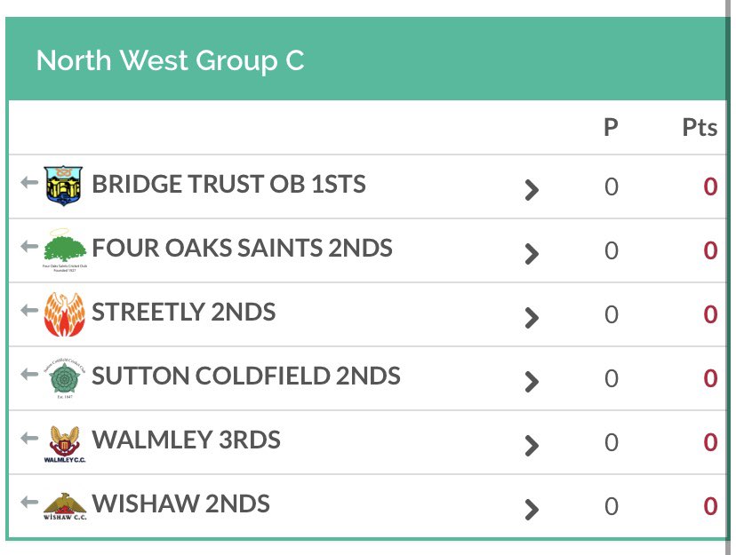 Four Oaks Saints CC tweet media