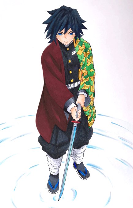 カホ🥀さんがTwitterに投稿した冨岡義勇(鬼滅の刃)のイラスト。