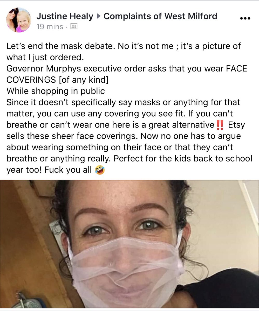 Exposing yourself to a highly contagious disease to own the libs. This town is full of idiots.