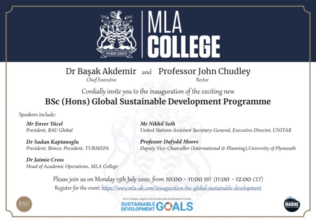 UgurOkullari's tweet photo. MLA College Küresel Sürdürülebilirlik Programı kapsamında 13 Temmuz Pazartesi günü, saat 12.00'de BAU Global Başkanı Sn. @EnverYucel ve UNITAR Yönetici Direktörü Sn. Nikhil Seth'in de konuşmacı olarak yer alacağı çevrimiçi konferans gerçekleşecektir.

👉🏻 https://t.co/pjORRcgqf6 https://t.co/j9GTSxtzRC